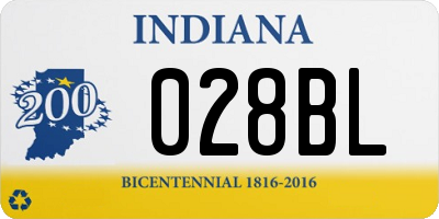 IN license plate 028BL