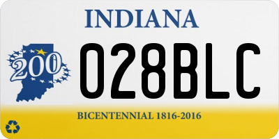 IN license plate 028BLC