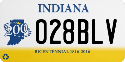 IN license plate 028BLV