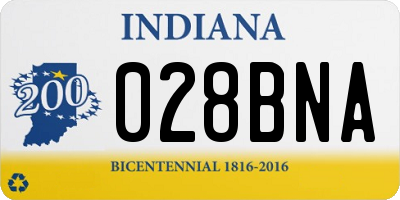 IN license plate 028BNA