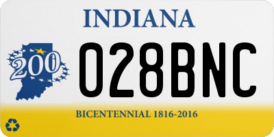 IN license plate 028BNC