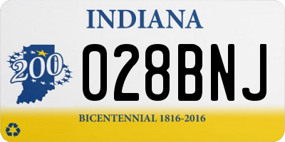 IN license plate 028BNJ