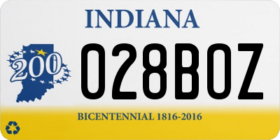 IN license plate 028BOZ