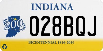 IN license plate 028BQJ