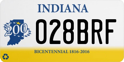 IN license plate 028BRF