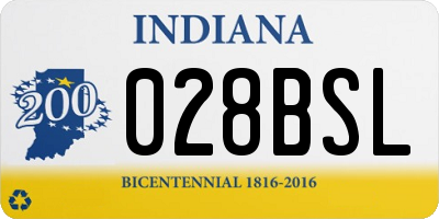 IN license plate 028BSL