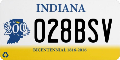 IN license plate 028BSV