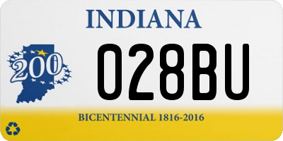 IN license plate 028BU