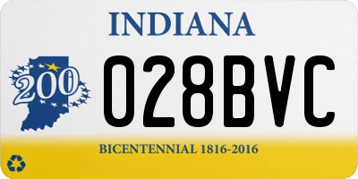 IN license plate 028BVC