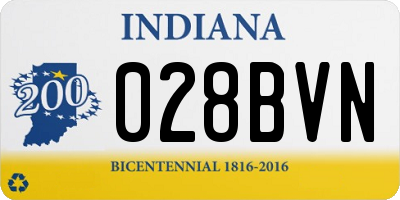 IN license plate 028BVN