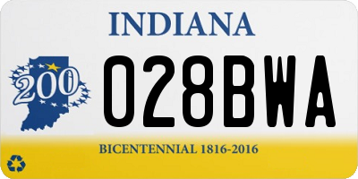 IN license plate 028BWA