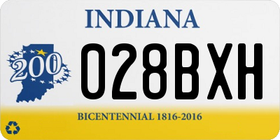 IN license plate 028BXH