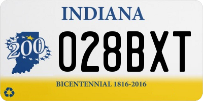 IN license plate 028BXT