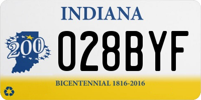IN license plate 028BYF
