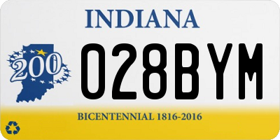 IN license plate 028BYM
