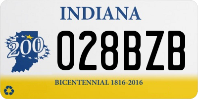 IN license plate 028BZB