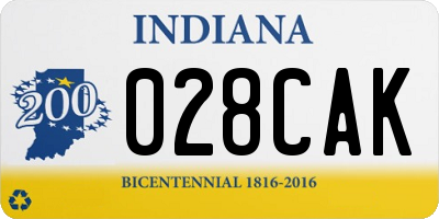 IN license plate 028CAK