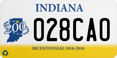 IN license plate 028CAO