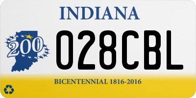 IN license plate 028CBL