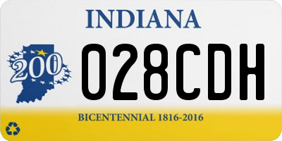 IN license plate 028CDH