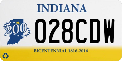 IN license plate 028CDW