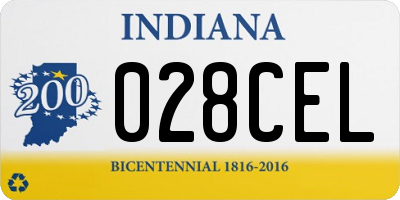 IN license plate 028CEL
