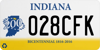 IN license plate 028CFK