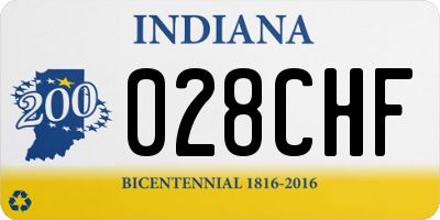 IN license plate 028CHF