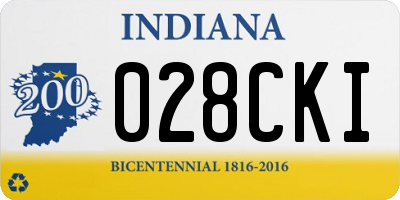 IN license plate 028CKI
