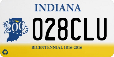 IN license plate 028CLU