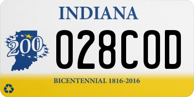 IN license plate 028COD