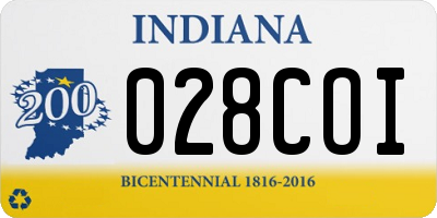 IN license plate 028COI