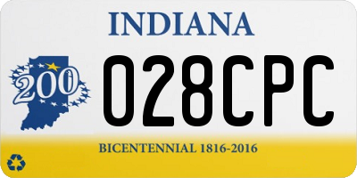 IN license plate 028CPC