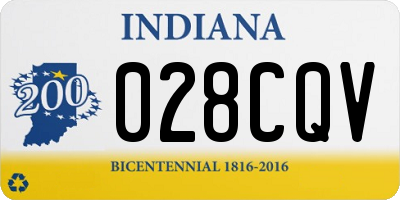IN license plate 028CQV