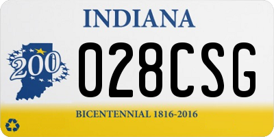 IN license plate 028CSG
