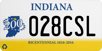 IN license plate 028CSL