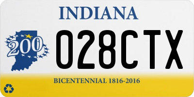 IN license plate 028CTX