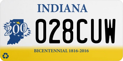 IN license plate 028CUW