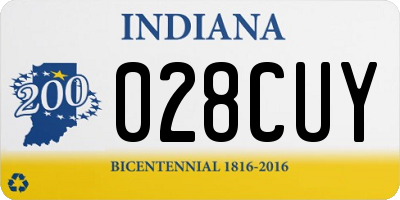 IN license plate 028CUY