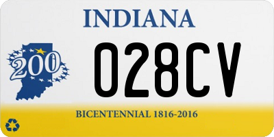 IN license plate 028CV