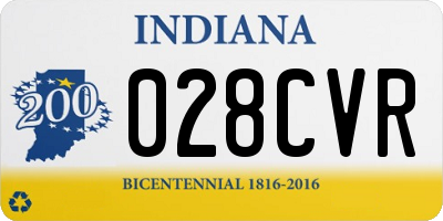 IN license plate 028CVR