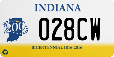 IN license plate 028CW