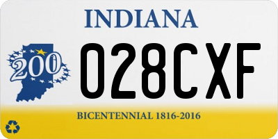 IN license plate 028CXF