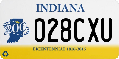 IN license plate 028CXU