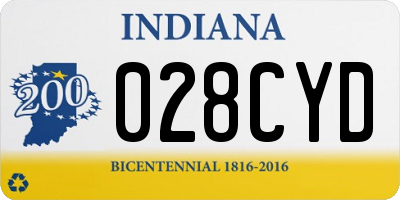 IN license plate 028CYD