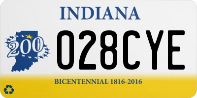 IN license plate 028CYE