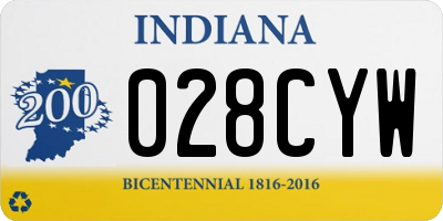 IN license plate 028CYW