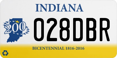 IN license plate 028DBR