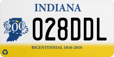 IN license plate 028DDL