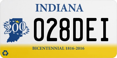 IN license plate 028DEI